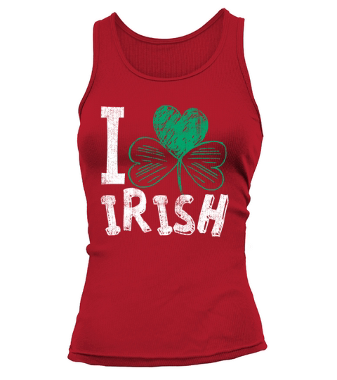 I love Irish retro vintage St Patricks Day Tank top Woman
