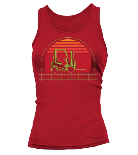 Retro 80 Style Forklift Operator Tank top Woman