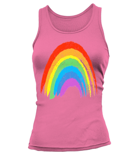 Vintage Retro Rainbow Classic Distressed Design Tank top Woman