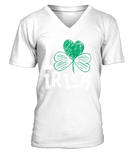 I love Irish retro vintage St Patricks Day V-Neck T-shirt