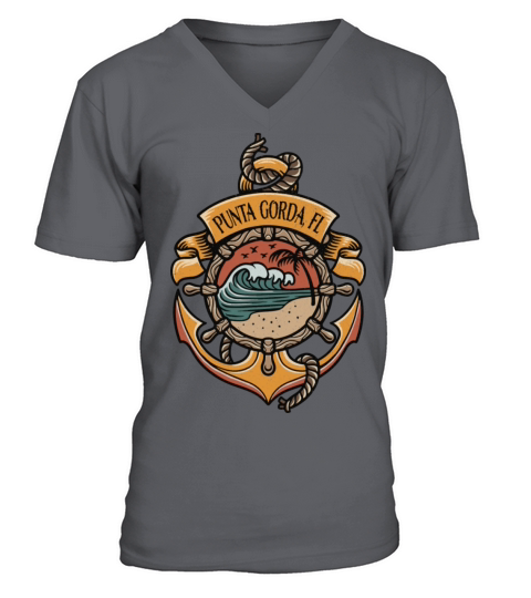 Punta Gorda Florida West Coast Beaches Boating V-Neck T-shirt