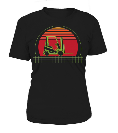 Retro 80 Style Forklift Operator Women's T-Shirt
