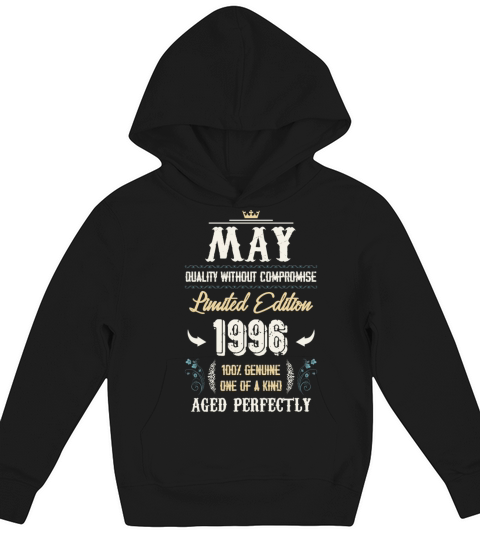 May 1996 Vintage Birthday Present Kids Hoodie