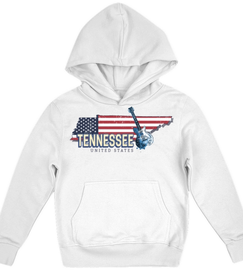 Tennessee United States Retro Map Vintage USA Kids Hoodie