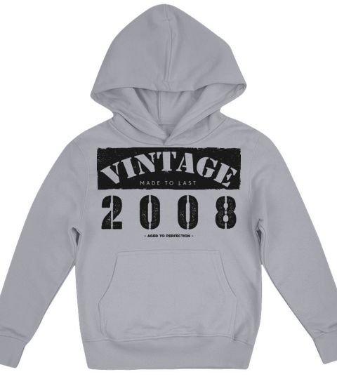 Vintage Classic 2008 15th Birthday - 15 Years Old Kids Hoodie