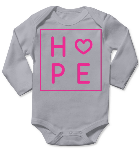 Pink Hope Quote Long Sleeve Baby One-Piece