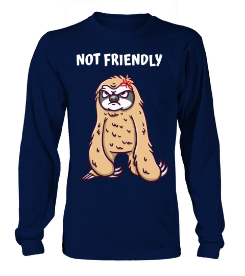 Not Friendly Funny Sarcastic Humor Sarcasm Introve Long sleeved Unisex