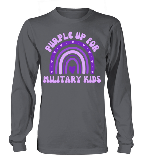 Purple Up For Military Kids Long sleeved Unisex