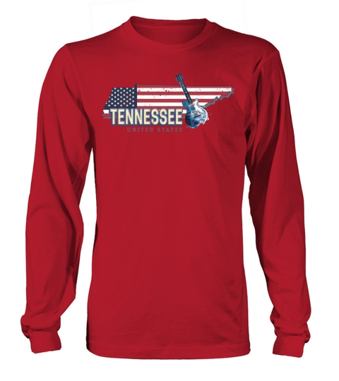 Tennessee United States Retro Map Vintage USA Long sleeved Unisex