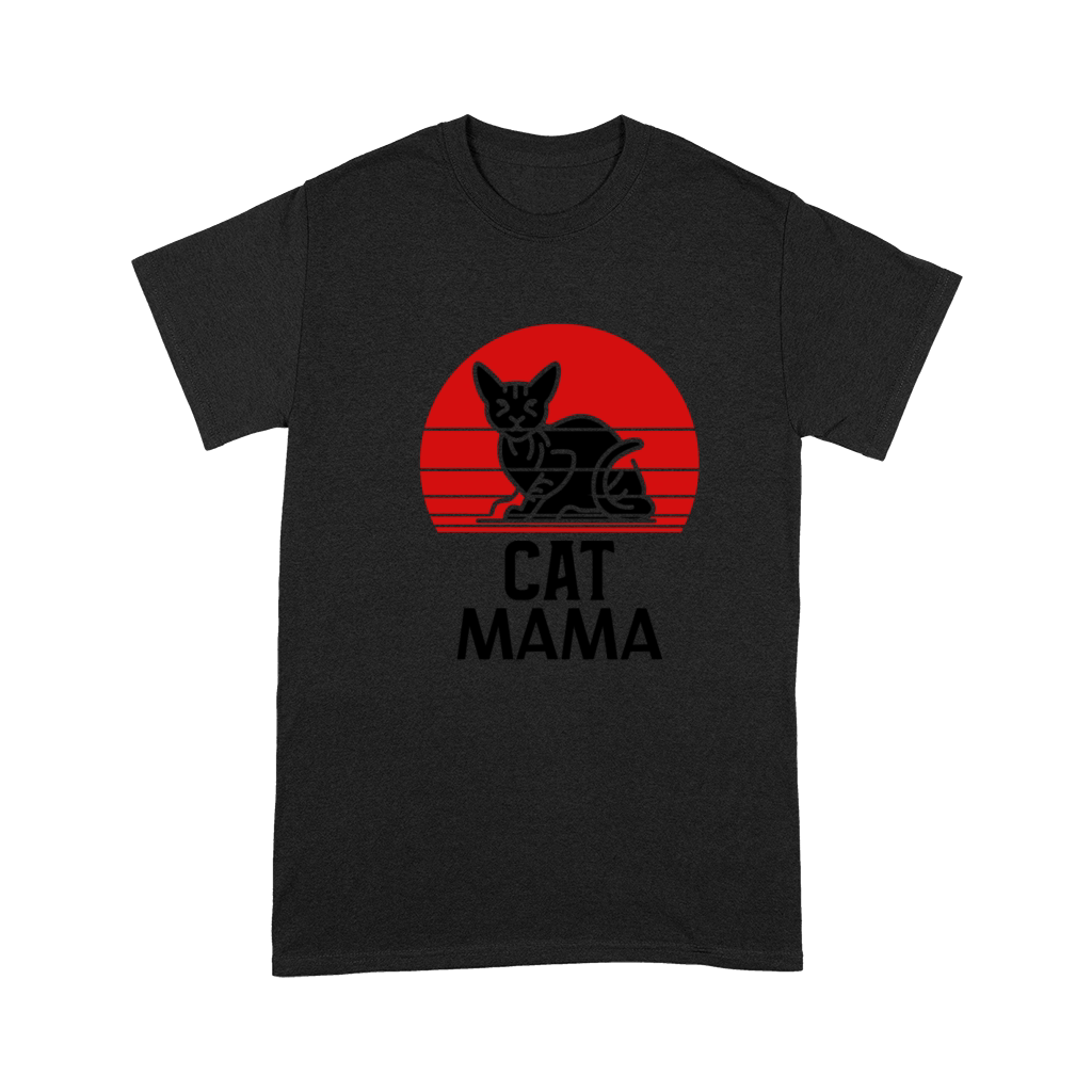 Retro Cat Mama Vintage Eighties Style Distressed Premium T-shirt