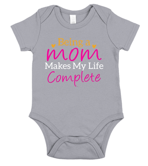 Being a Mom Makes My Life Complete Short Sleeve Baby One-Piece