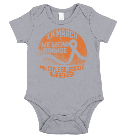 In March We Wear Orange Short Sleeve Baby One-Piece