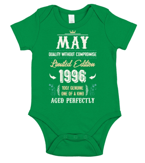 May 1996 Vintage Birthday Present Short Sleeve Baby One-Piece