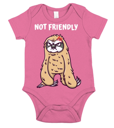 Not Friendly Funny Sarcastic Humor Sarcasm Introve Short Sleeve Baby One-Piece