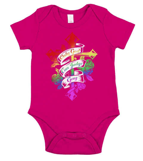Only God Can Judge Gay Short Sleeve Baby One-Piece