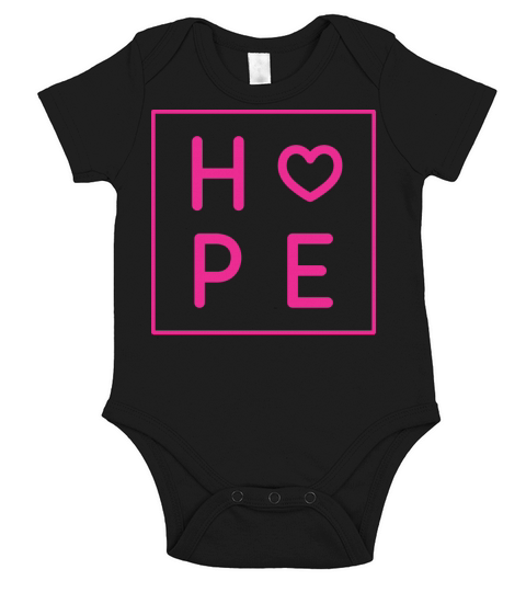 Pink Hope Quote Short Sleeve Baby One-Piece