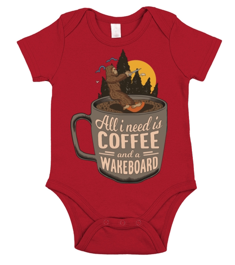 Slalom Waterskiing Wakeboard Ski Cartoon Short Sleeve Baby One-Piece