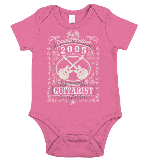 Vintage 2005 Guitarist Birthday Gift Guitar Player Short Sleeve Baby One-Piece