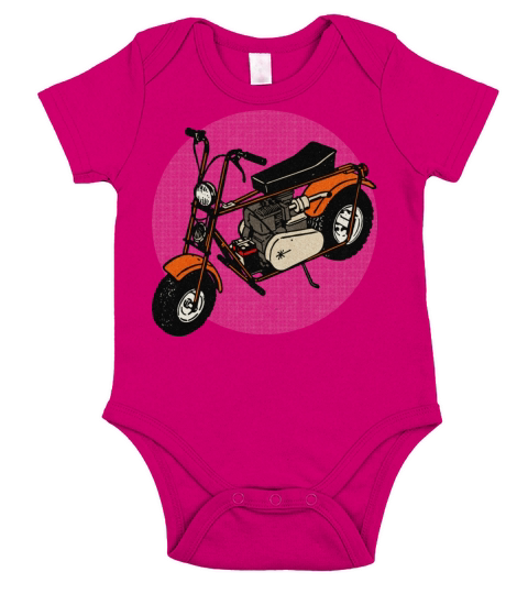 Vintage Trail Mini Bike Short Sleeve Baby One-Piece