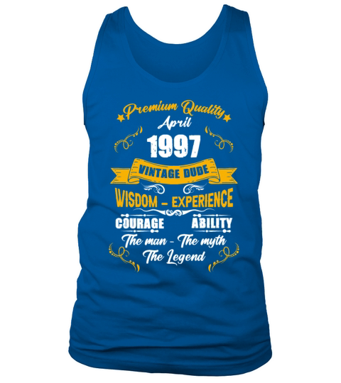 April 1997 Vintage Birthday Present Tank Top Unisex
