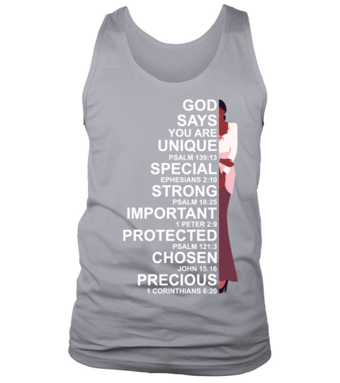 God Says You Are Unique Special Strong Women Tank Top Unisex