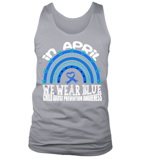 In April We Wear Blue Cool Child Abuse Awareness Tank Top Unisex