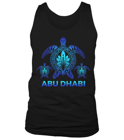 Vintage Abu Dhabi Ocean Blue Sea Turtle Souvenirs Tank Top Unisex