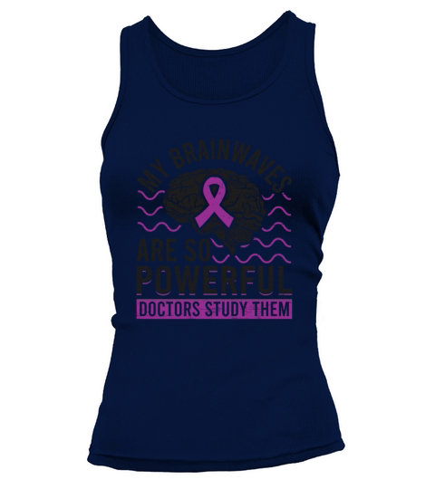 Brainwaves Brain Purple Ribbon Epileptic Epilepsy Tank top Woman