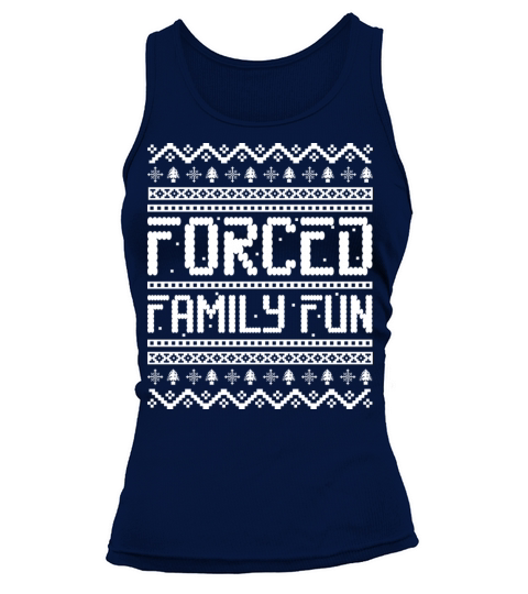 Forced Family Fun Silly Ugly Christmas Sweater Tank top Woman