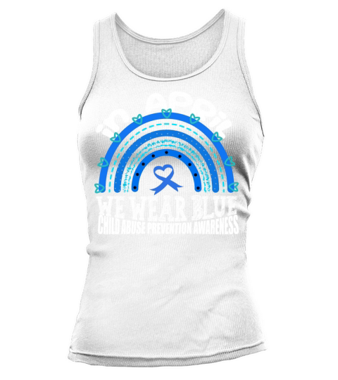 In April We Wear Blue Cool Child Abuse Awareness Tank top Woman