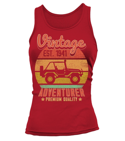Vintage Retro Jeep Adventurer Est 1941 Birthday Tank top Woman