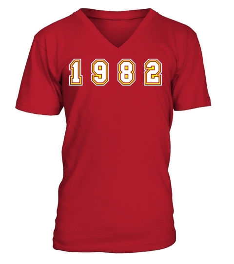 1982 Year Number V-Neck T-shirt