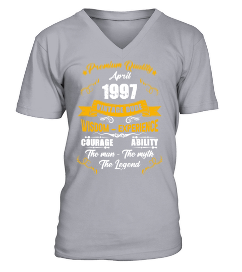 April 1997 Vintage Birthday Present V-Neck T-shirt