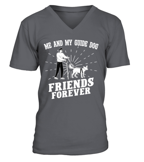 Blindness me and my guide dog blindness awareness V-Neck T-shirt