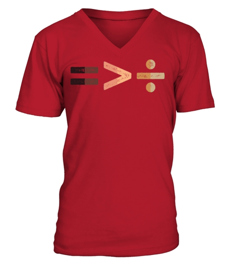 Equal Greater Than Divided Melanin Retro Apparel V-Neck T-shirt