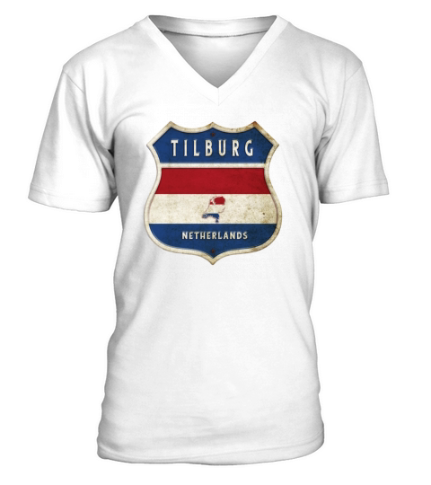 Tilburg Netherlands coat of arms design V-Neck T-shirt
