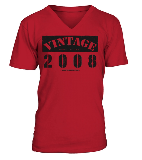Vintage Classic 2008 15th Birthday - 15 Years Old V-Neck T-shirt