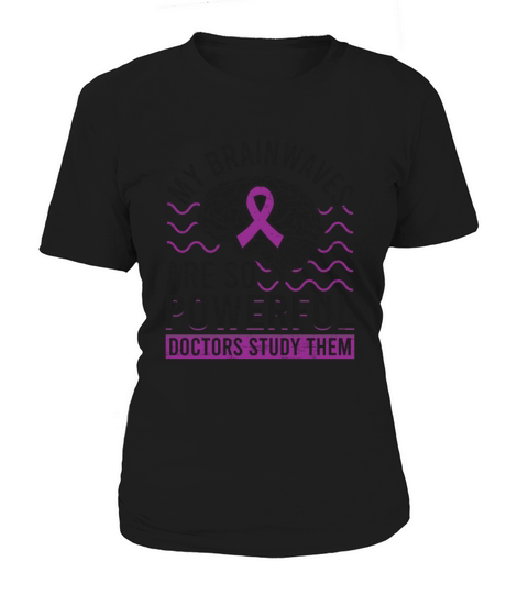 Brainwaves Brain Purple Ribbon Epileptic Epilepsy Women's T-Shirt