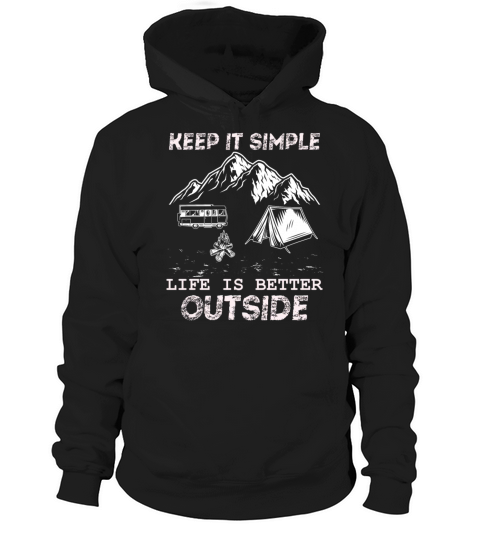 Camping Camper Keep it Simple Vintage Hoodie Unisex