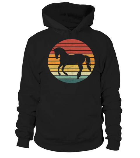 Horse Lover - Vintage Retro Sunset Horse Hoodie Unisex