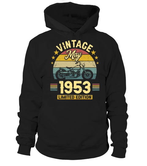 May 1953 70 Years Old Vintage 70th Birthday Hoodie Unisex
