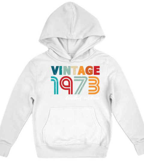 50th birthday vintage 1973 born in 1973 Kids Hoodie
