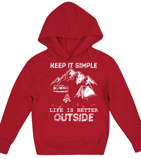 Camping Camper Keep it Simple Vintage Kids Hoodie