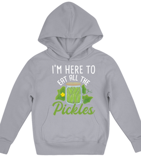 Im Here To Eat All the Pickles Pickle Vegetarian Kids Hoodie
