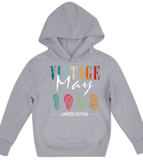 May 1963 vintage birthday gift Kids Hoodie