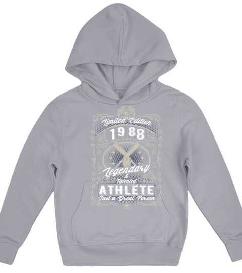 Vintage 1988 Baseball Birthday Gift Sport Hobby Kids Hoodie