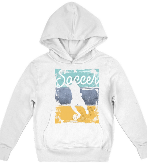 Vintage Soccer Player Kids Hoodie