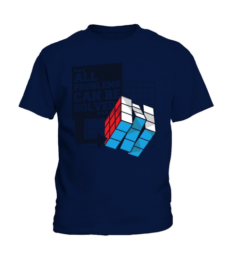 All Problems Can Be Solved Cubing Speedsolving Kids T-Shirt