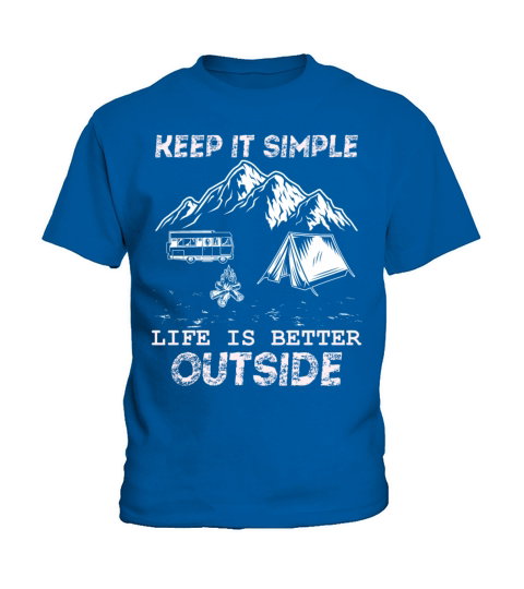 Camping Camper Keep it Simple Vintage Kids T-Shirt