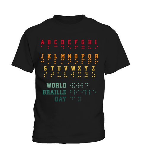 world braille day Vintage Kids T-Shirt